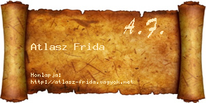 Atlasz Frida névjegykártya