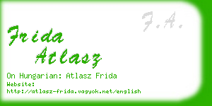frida atlasz business card